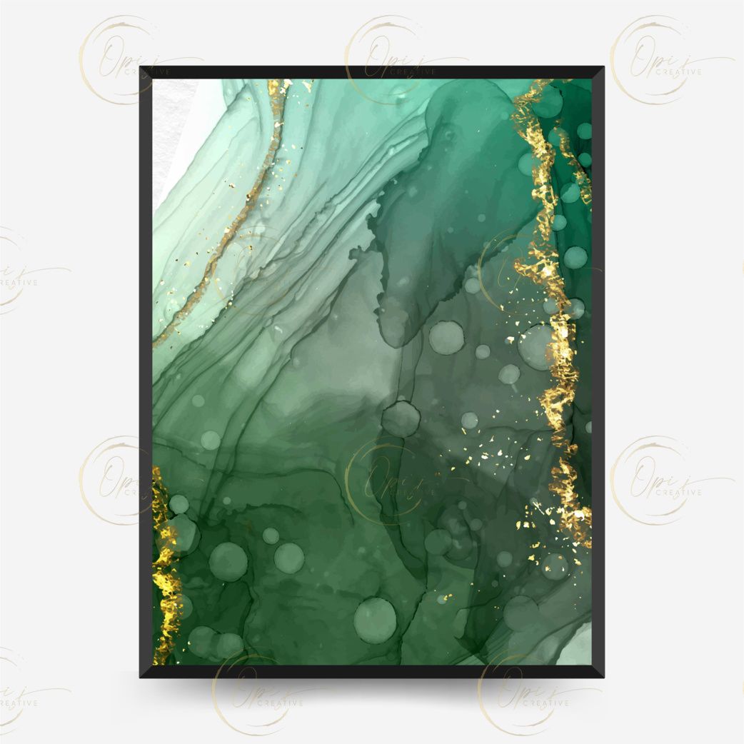 Abstract contemporary mid century modern ink boho poster template