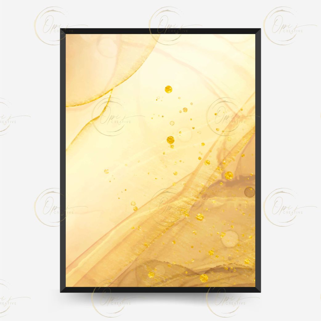 Abstract contemporary mid century modern ink boho poster template